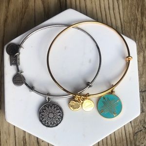 2 Alex and Ani Charm Bangle Bracelets